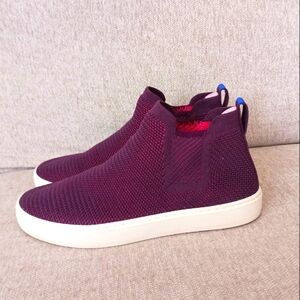 Rothy's Burgundy Knit Slip-On Sneakers